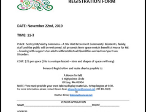2019 Holiday Craft Fair Registration Form